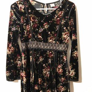 Velvet Knee Length Dress